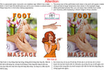 Massage 05 Perforated Mesh One Way Vision See-Through Window Vinyl Salon Sign Foot Vertical