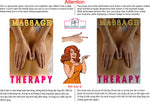 Massage 07 Perforated Mesh One Way Vision See-Through Window Vinyl Salon Sign Therapy Back Facial Foot Body Vertical