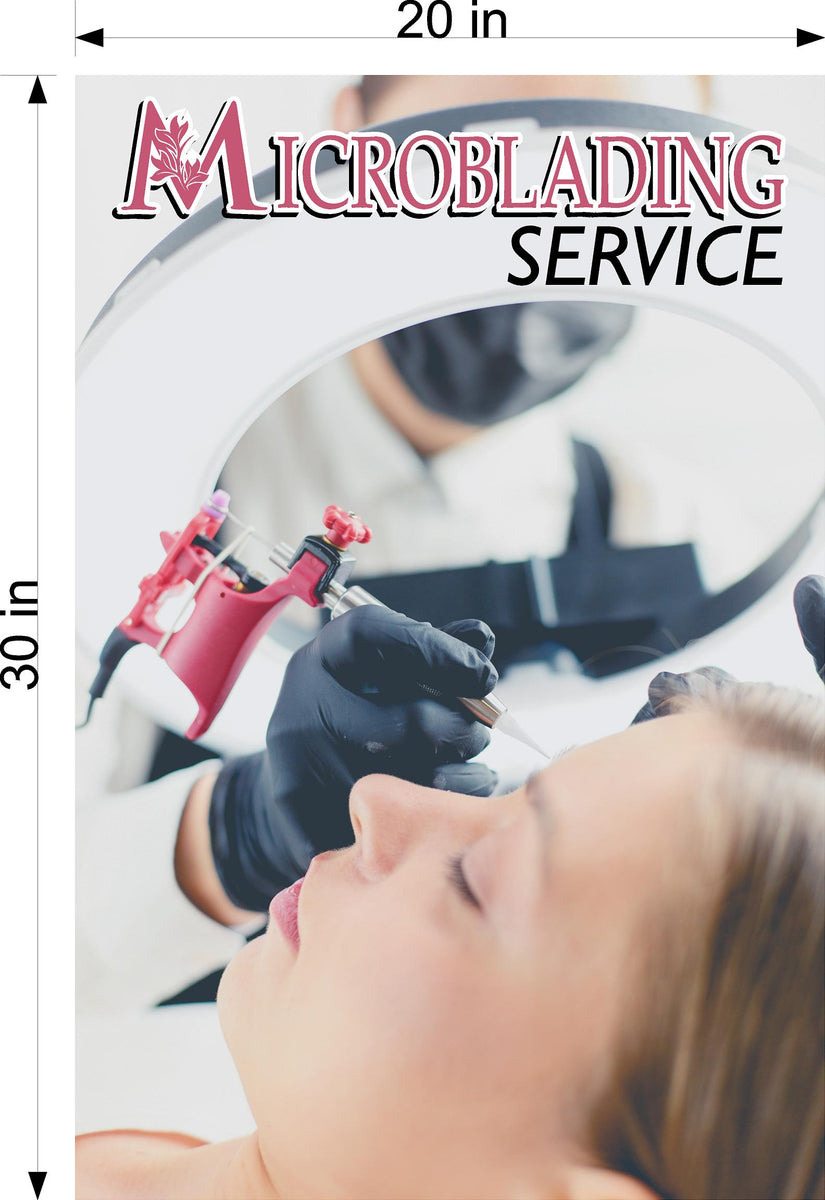 Microblading 17 Window Decal Interior/Exterior Vertical | NAILSIGNS.com ...