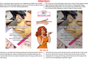 Microshading 08 Perforated Mesh One Way Vision See-Through Window Vinyl Salon Services Makeup Vertical