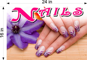 Nails 14 Window Decal Interior/Exterior Vinyl Adhesive Front BLOCKS Outside Inside View Translucent Privacy Horizontal
