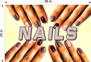 Nails 12 Window Decal Interior/Exterior Vinyl Adhesive Front BLOCKS Outside Inside View Translucent Privacy Horizontal