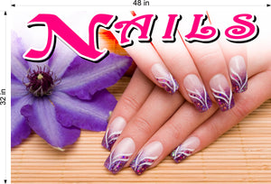 Nails 14 Window Decal Interior/Exterior Vinyl Adhesive Front BLOCKS Outside Inside View Translucent Privacy Horizontal
