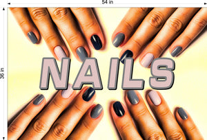 Nails 12 Window Decal Interior/Exterior Vinyl Adhesive Front BLOCKS Outside Inside View Translucent Privacy Horizontal