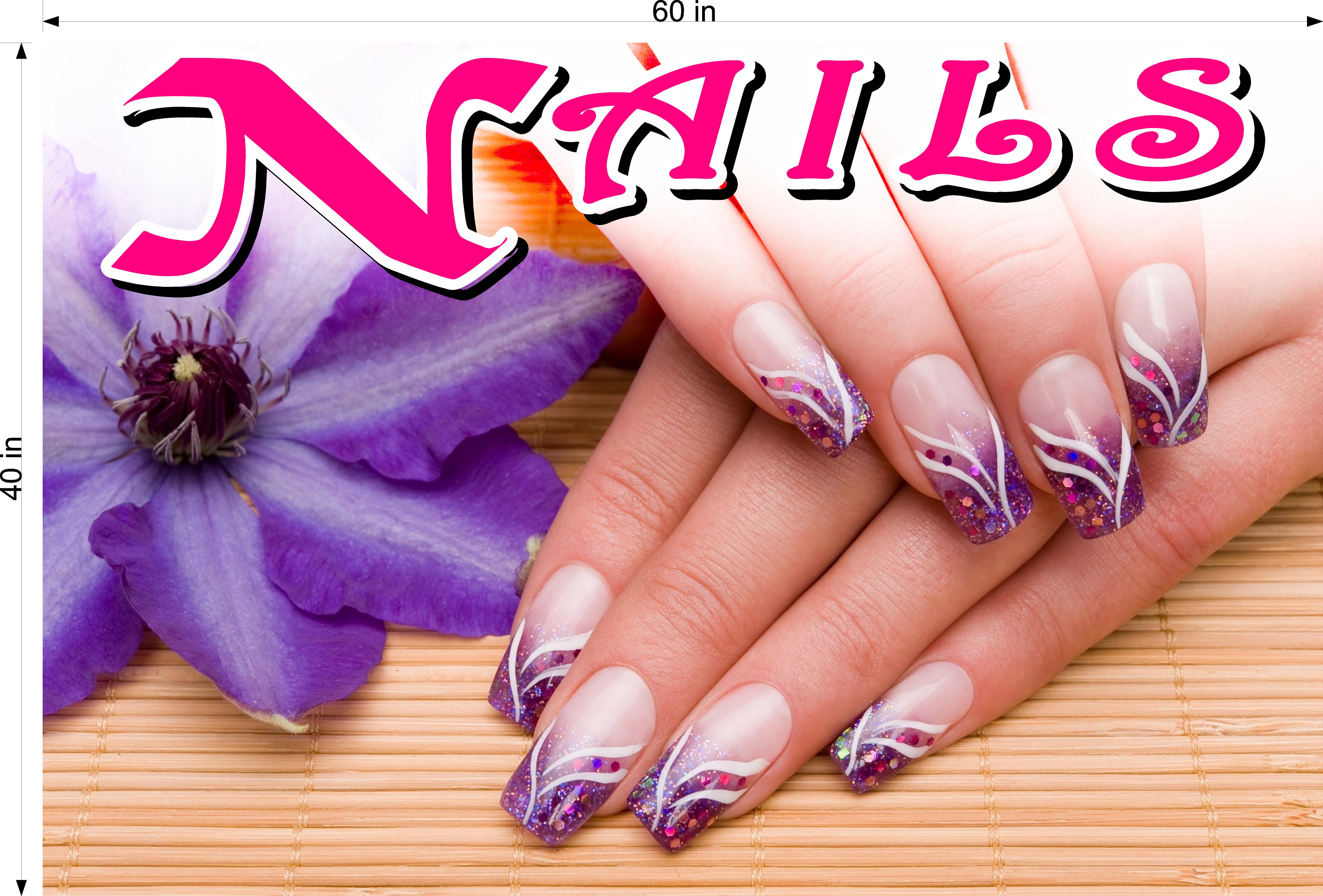 Nails 14 Window Decal Interior/Exterior Vinyl Adhesive Front BLOCKS Outside Inside View Translucent Privacy Horizontal