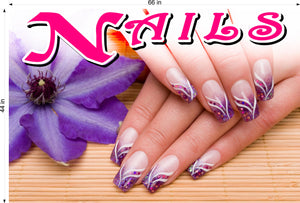 Nails 14 Window Decal Interior/Exterior Vinyl Adhesive Front BLOCKS Outside Inside View Translucent Privacy Horizontal