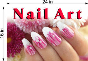 Nail Art 10 Window Decal Interior/Exterior Vinyl Adhesive Front BLOCKS Outside Inside View Translucent Privacy Horizontal