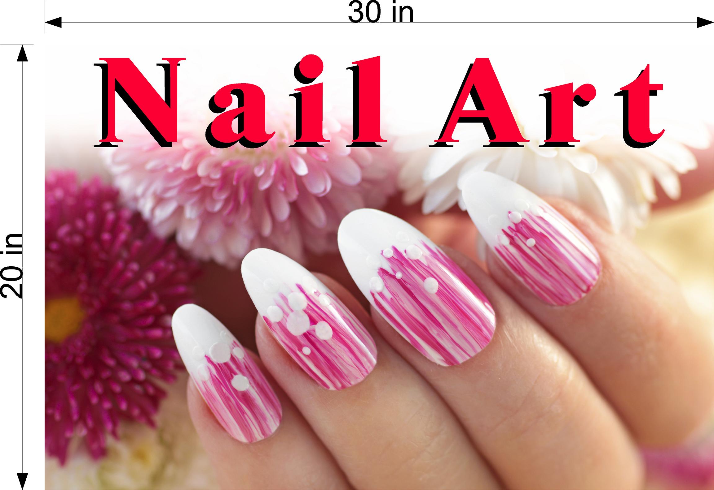 Nail Art 10 Window Decal Interior/Exterior Vinyl Adhesive Front BLOCKS Outside Inside View Translucent Privacy Horizontal