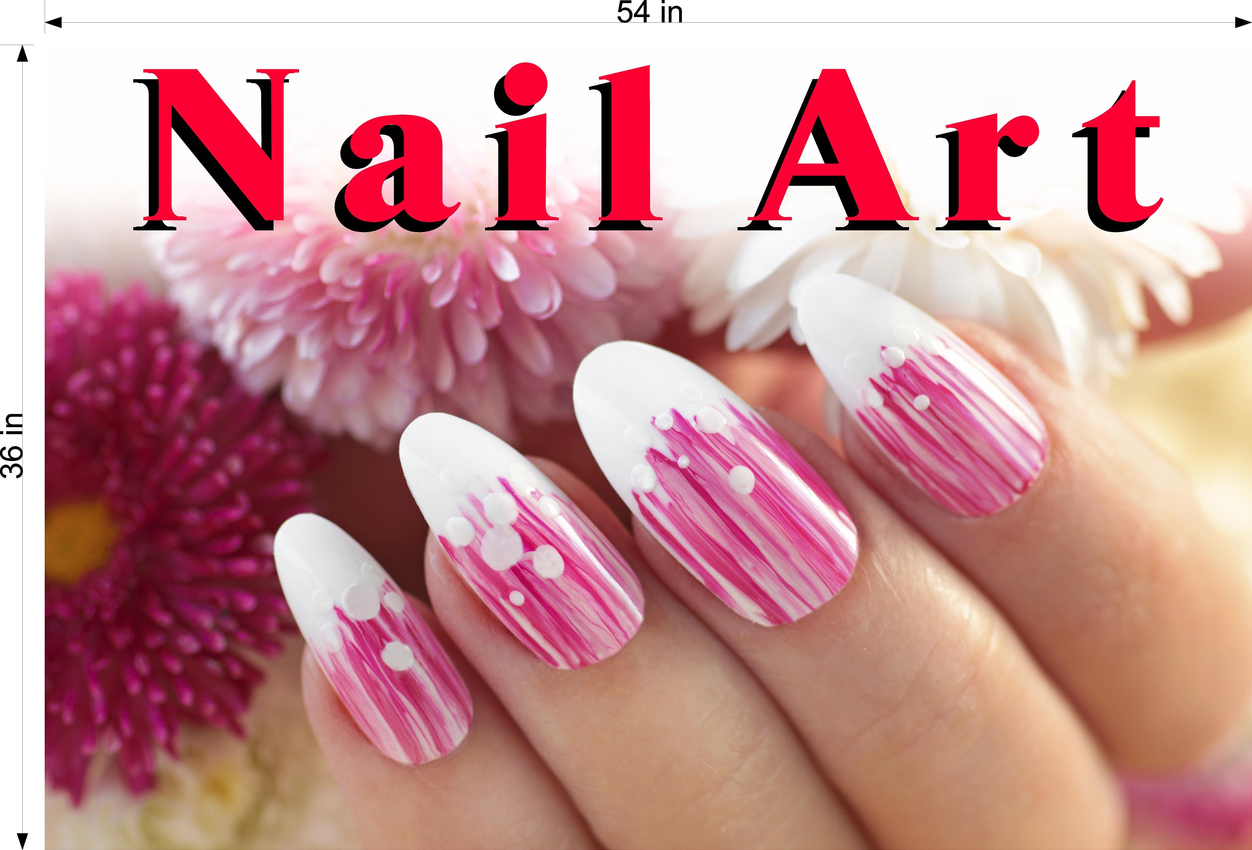 Nail Art 10 Window Decal Interior/Exterior Vinyl Adhesive Front BLOCKS Outside Inside View Translucent Privacy Horizontal