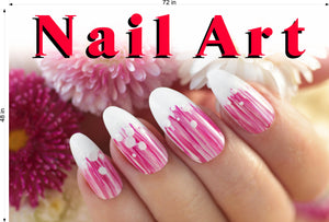 Nail Art 10 Window Decal Interior/Exterior Vinyl Adhesive Front BLOCKS Outside Inside View Translucent Privacy Horizontal