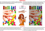 Nail Art 02 Perforated Mesh One Way Vision See-Through Window Vinyl Salon Sign Vertical