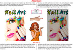 Nail Art 03 Perforated Mesh One Way Vision See-Through Window Vinyl Salon Sign Vertical