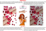 Nail Art 04 Perforated Mesh One Way Vision See-Through Window Vinyl Salon Sign Vertical