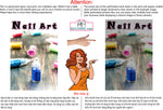 Nail Art 06 Perforated Mesh One Way Vision See-Through Window Vinyl Salon Sign Vertical