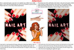 Nail Art 07 Perforated Mesh One Way Vision See-Through Window Vinyl Salon Sign Vertical