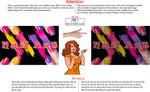 Nail Art 09 Perforated Mesh One Way Vision See-Through Window Vinyl Salon Sign Horizontal