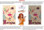 Nail Designs 03 Perforated Mesh One Way Vision See-Through Window Vinyl Salon Sign Vertical