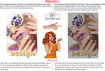 Nail Designs 04 Perforated Mesh One Way Vision See-Through Window Vinyl Salon Sign Vertical