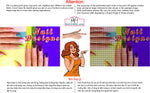 Nail Designs 06 Perforated Mesh One Way Vision See-Through Window Vinyl Salon Sign Horizontal