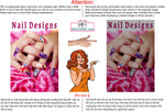 Nail Designs 07 Perforated Mesh One Way Vision See-Through Window Vinyl Salon Sign Vertical