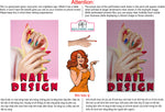 Nail Designs 08 Perforated Mesh One Way Vision See-Through Window Vinyl Salon Sign Vertical
