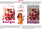 Nail Designs 09 Perforated Mesh One Way Vision See-Through Window Vinyl Salon Sign Vertical