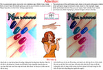 Nail Designs 01 Perforated Mesh One Way Vision See-Through Window Vinyl Salon Sign Vertical