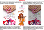 Ombre Nails 03 Perforated Mesh One Way Vision See-Through Window Vinyl Salon Sign Manicure Color Tones Acrylic French Vertical