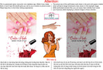 Ombre Nails 04 Perforated Mesh One Way Vision See-Through Window Vinyl Salon Sign Manicure Color Tones Acrylic French Vertical