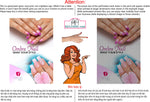 Ombre Nails 06 Perforated Mesh One Way Vision See-Through Window Vinyl Salon Sign Revel Manicure Color Tones Acrylic French Vertical