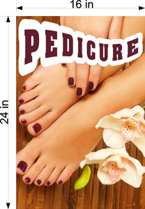 Pedicure 10 Window Decal Interior/Exterior Vinyl Adhesive Front BLOCKS Outside Inside View Translucent Privacy Vertical