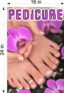 Pedicure 13 Window Decal Interior/Exterior Vinyl Adhesive Front BLOCKS Outside Inside View Translucent Privacy Vertical