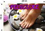 Pedicure 03 Window Decal Interior/Exterior Vinyl Adhesive Front BLOCKS Outside Inside View Translucent Privacy Horizontal