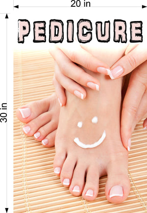 Pedicure 15 Window Decal Interior/Exterior Vinyl Adhesive Front BLOCKS Outside Inside View Translucent Privacy Vertical