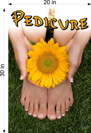 Pedicure 28 Window Decal Interior/Exterior Vinyl Adhesive Front BLOCKS Outside Inside View Translucent Privacy Vertical