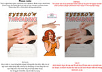 Eyebrows 17 Perforated Mesh One Way Vision See-Through Window Vinyl Salon Sign Threading Vertical