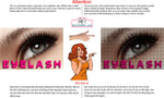 Eyelash 08 Perforated Mesh One Way Vision See-Through Window Vinyl Salon Sign Eyebrows Extension Horizontal
