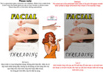 Eyebrows 18 Perforated Mesh One Way Vision See-Through Window Vinyl Salon Sign Facial Threading Vertical