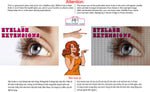 Eyelash 09 Perforated Mesh One Way Vision See-Through Window Vinyl Salon Sign Eyebrows Extension Horizontal