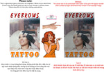 Eyebrows 20 Perforated Mesh One Way Vision See-Through Window Vinyl Salon Sign Facial Threading Vertical