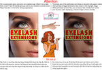 Eyelash 10 Perforated Mesh One Way Vision See-Through Window Vinyl Salon Sign Extension Vertical
