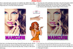 Manicure 03 Perforated Mesh One Way Vision See-Through Window Vinyl Salon Sign Vertical