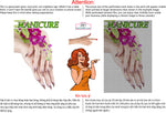 Manicure 02 Perforated Mesh One Way Vision See-Through Window Vinyl Salon Sign Vertical