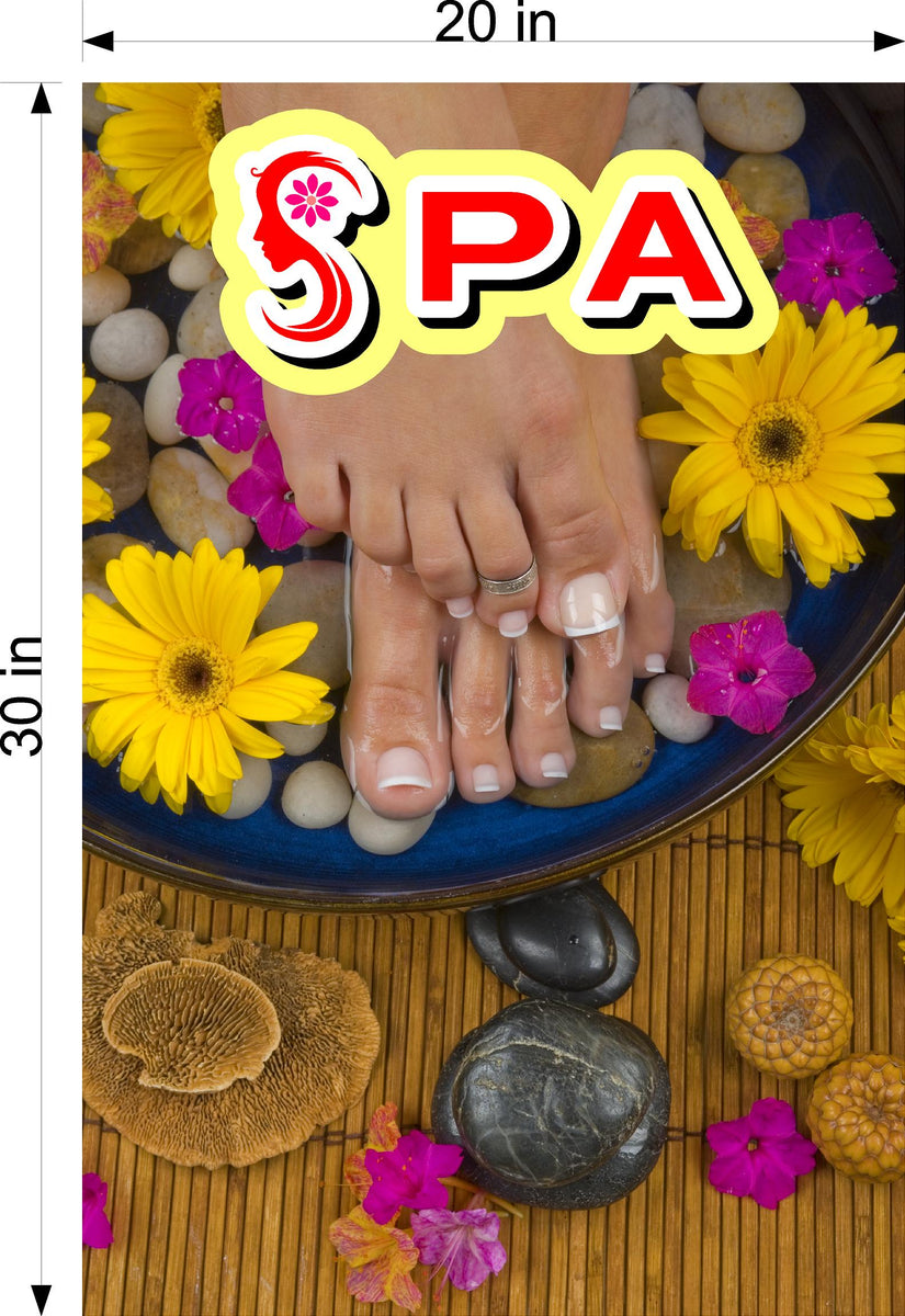 Spa 15 Window Decal Interior/Exterior Massage | NAILSIGNS.com – Nail Signs