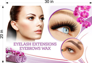 Salon 84 Perforated Mesh One Way Vision See-Through Window Vinyl eyelash extension eyebrows Horizontal