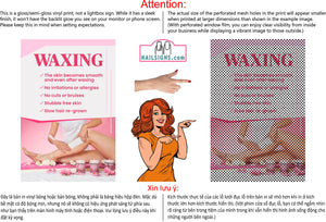 Salon 12 Perforated Mesh One Way Vision See-Through Window Vinyl Hair Removal Waxing Vertical