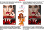 Salon 17 Perforated Mesh One Way Vision See-Through Window Vinyl Red Nail Vertical