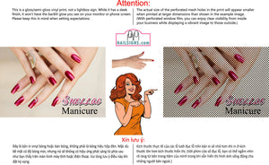 Salon 30 Perforated Mesh One Way Vision See-Through Window Vinyl Shellac Nails Manicure Horizontal