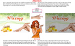 Salon 39 Perforated Mesh One Way Vision See-Through Window Vinyl Waxing Hair Removal Leg Horizontal