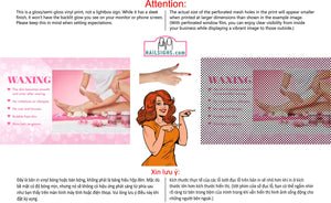 Salon 40 Perforated Mesh One Way Vision See-Through Window Vinyl Waxing Hair Removal Leg Horizontal